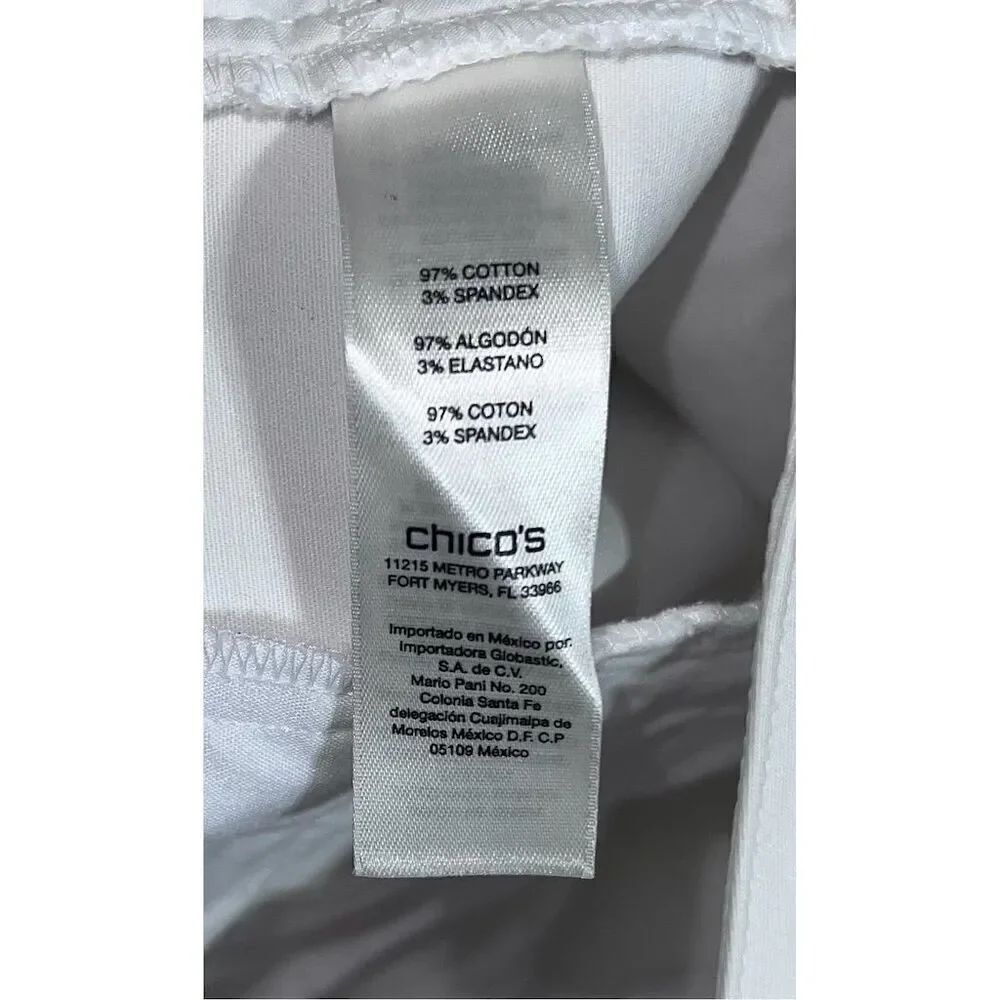 Chico's Women's So Slimming Crop Pants White Size XS Standard Casual. - Picture 7 of 9
